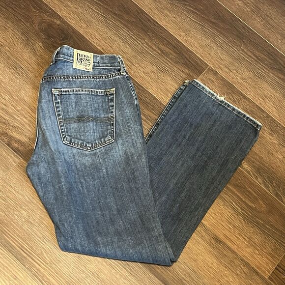Lucky Brand Delaware Classic Rider Mid Rise Bootcut Jeans Size 14/32 Blue - Picture 1 of 13